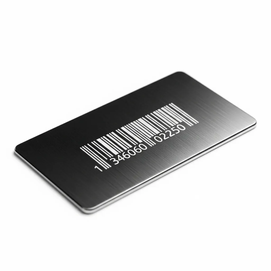 placa grabada codigo de barras fondo blanco hd 1200